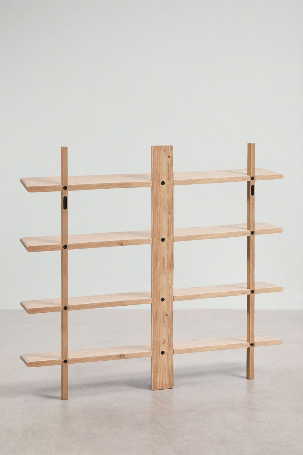 Libreria da parete ↔︎120 cm in legno di acacia Erisu, immagine della galleria 6