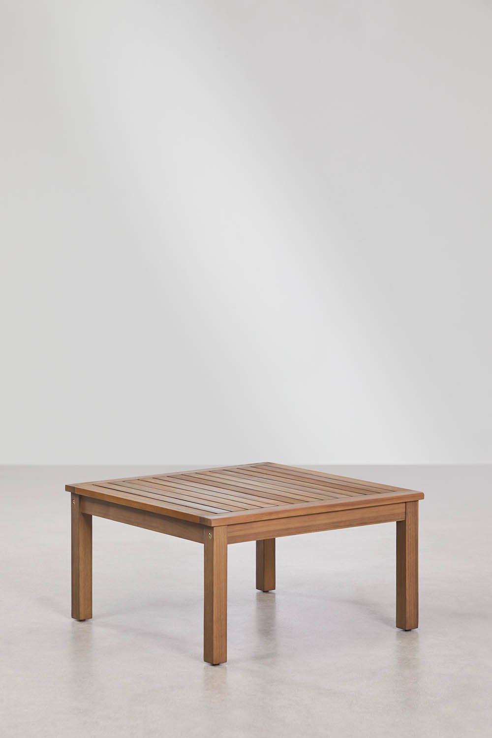 Set da giardino con divano modulare a 2 pezzi con braccioli, poltrona e tavolino in legno di acacia Branson, immagine della galleria 9