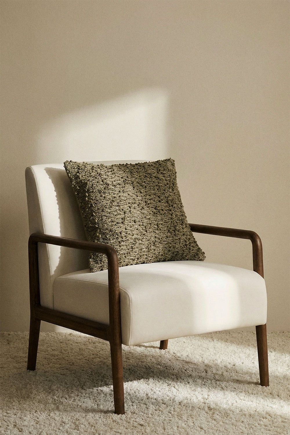 Cuscino quadrato 45x45 cm in tessuto bouclé Zanero, immagine della galleria 1