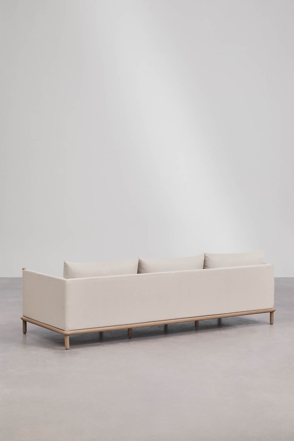Set da giardino con divano a 3 posti, 2 poltrone e 2 tavolini rotondi in legno di acacia Olivia, immagine della galleria 5