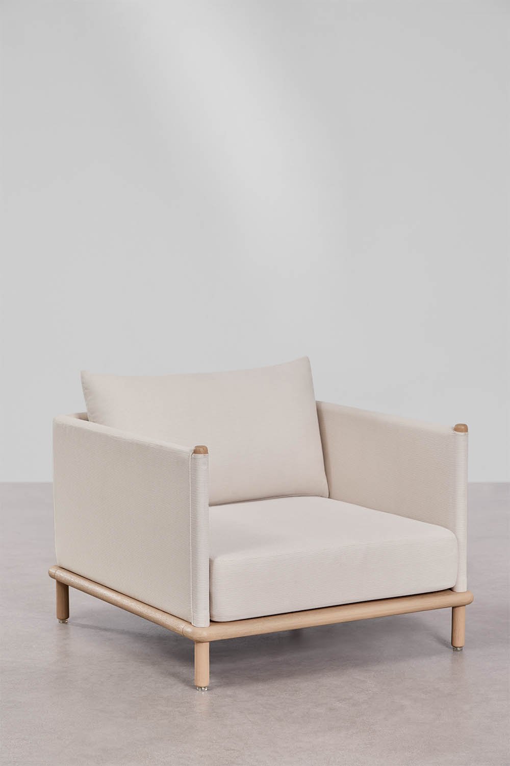 Set da giardino con divano a 3 posti, 2 poltrone e 2 tavolini rotondi in legno di acacia Olivia, immagine della galleria 7