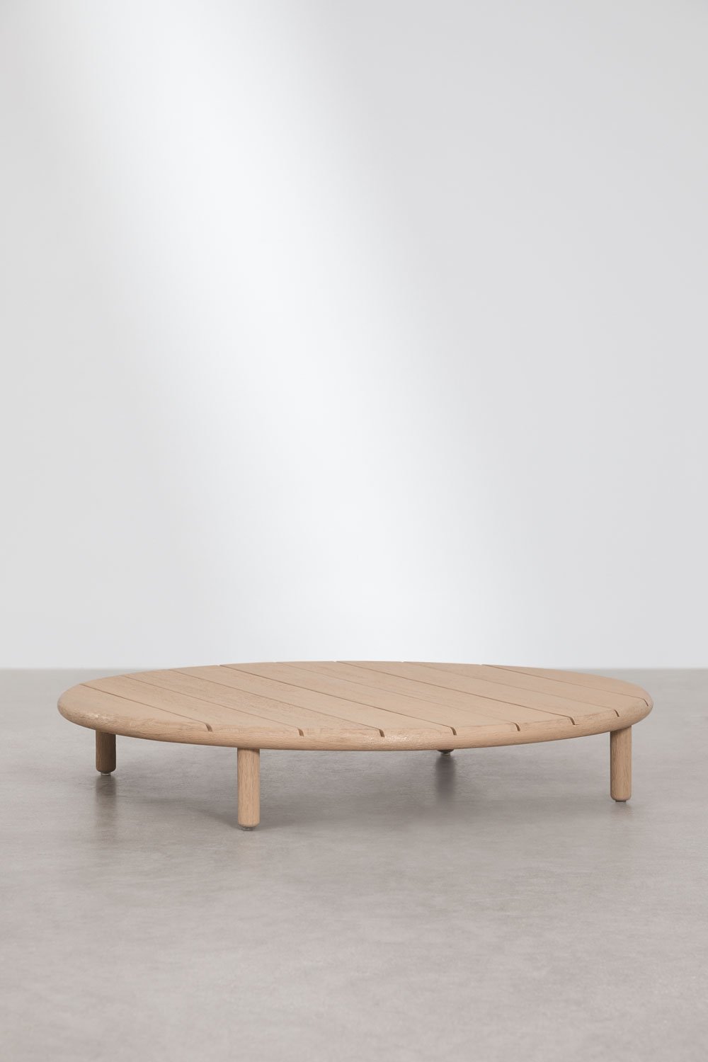 Set da giardino con divano a 3 posti, 2 poltrone e 2 tavolini rotondi in legno di acacia Olivia, immagine della galleria 12