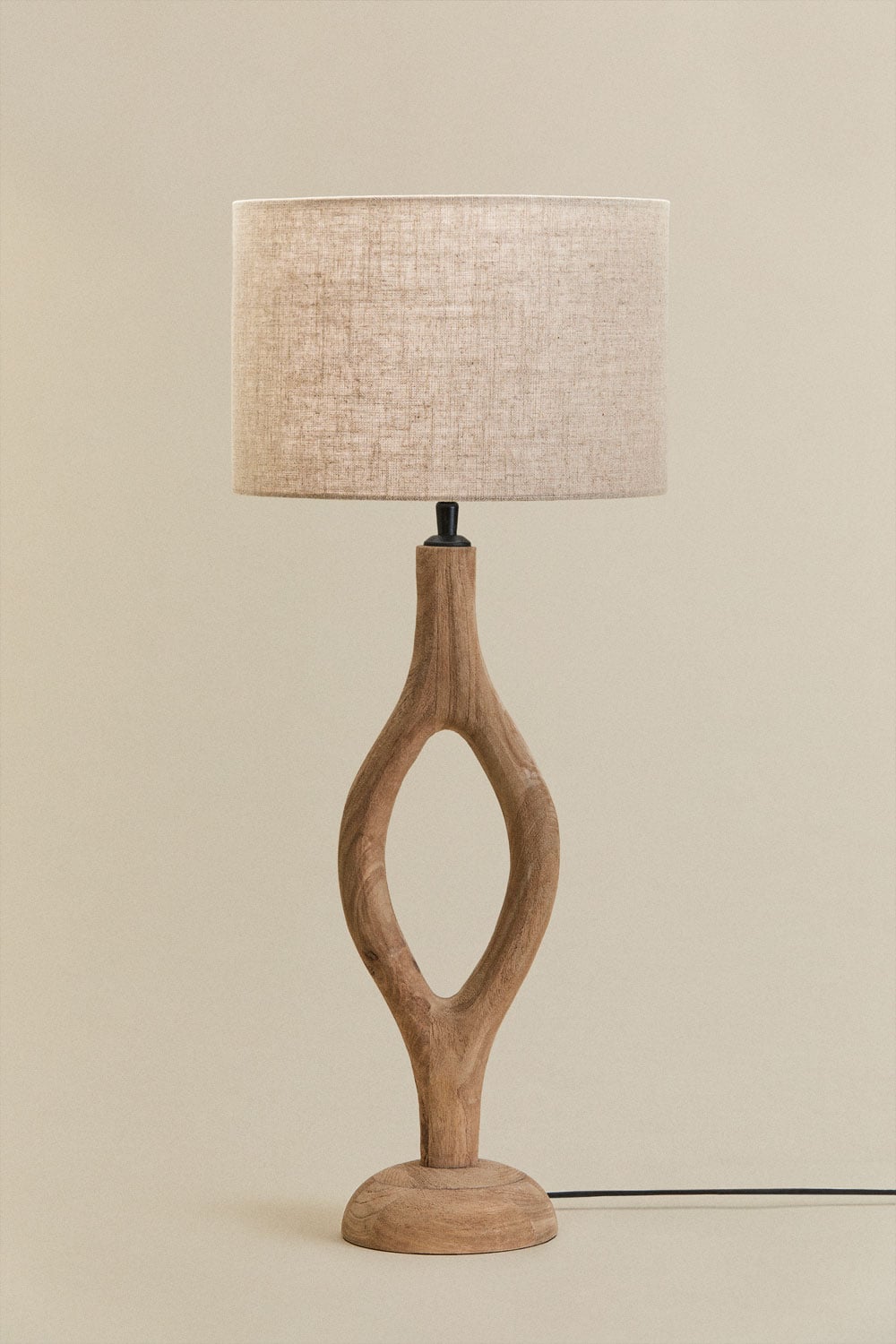 Lampada da tavolo in legno di mango Gracia, immagine della galleria 2