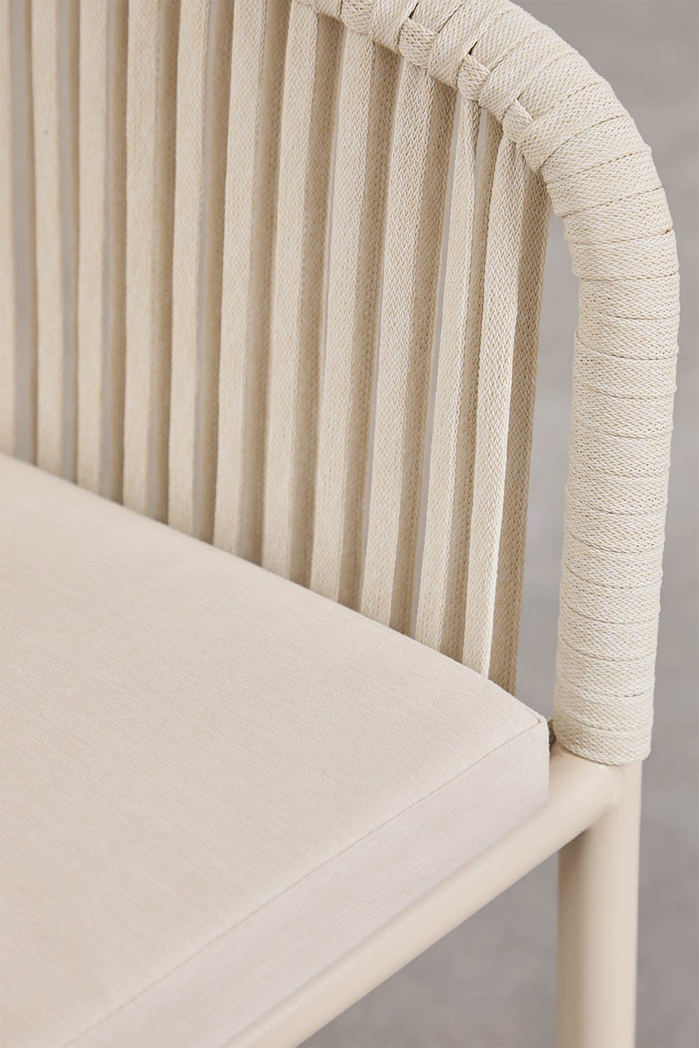 Set di 4 sedie da giardino con braccioli in corda intrecciata Arhiza Classic, immagine della galleria 5