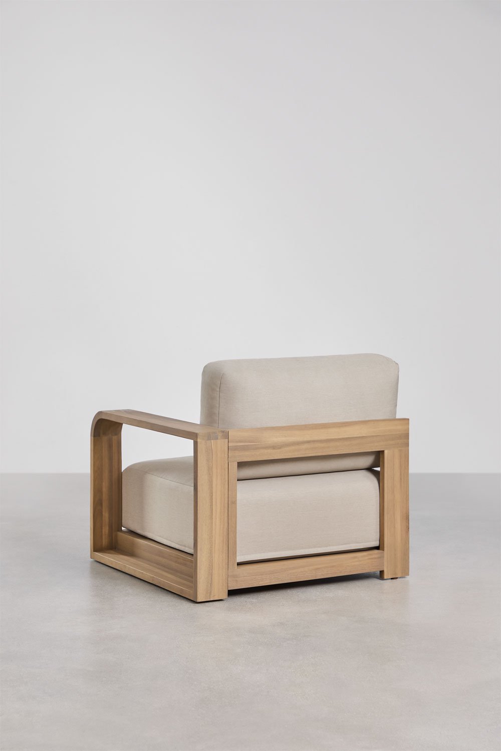 Modulo angolare destro per divano modulare da giardino in legno di acacia Brivori, immagine della galleria 4