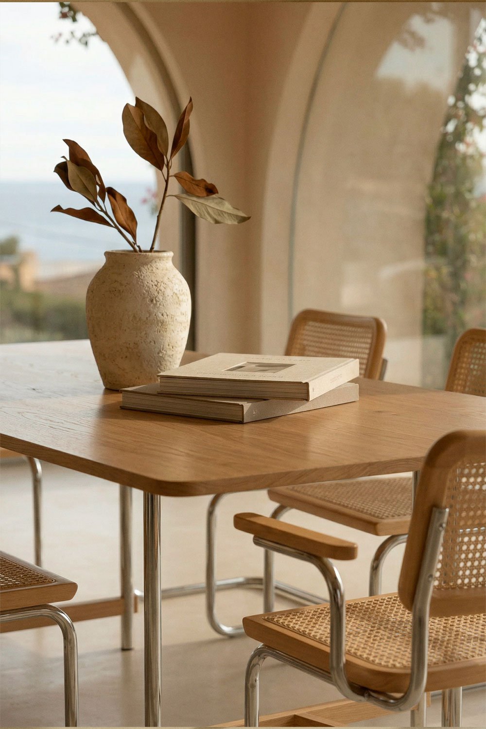 Rectangular dining table in mango wood and steel Osaka, immagine della galleria 2