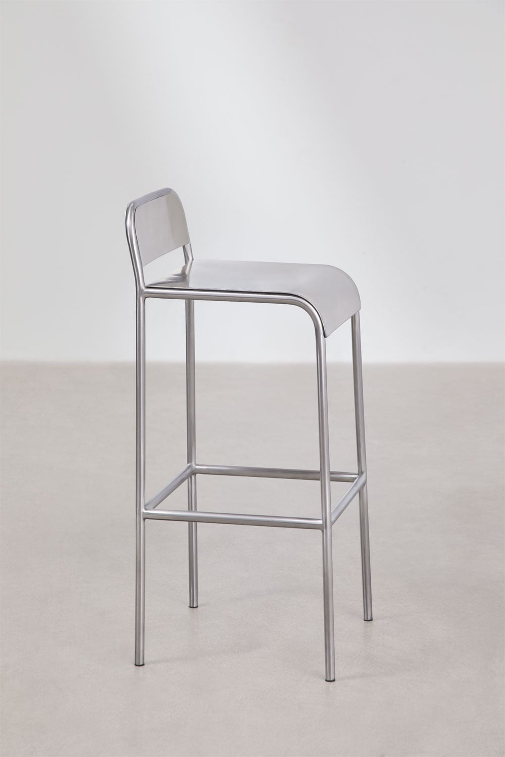 Sgabello alto in acciaio inox Narnial, immagine della galleria 2