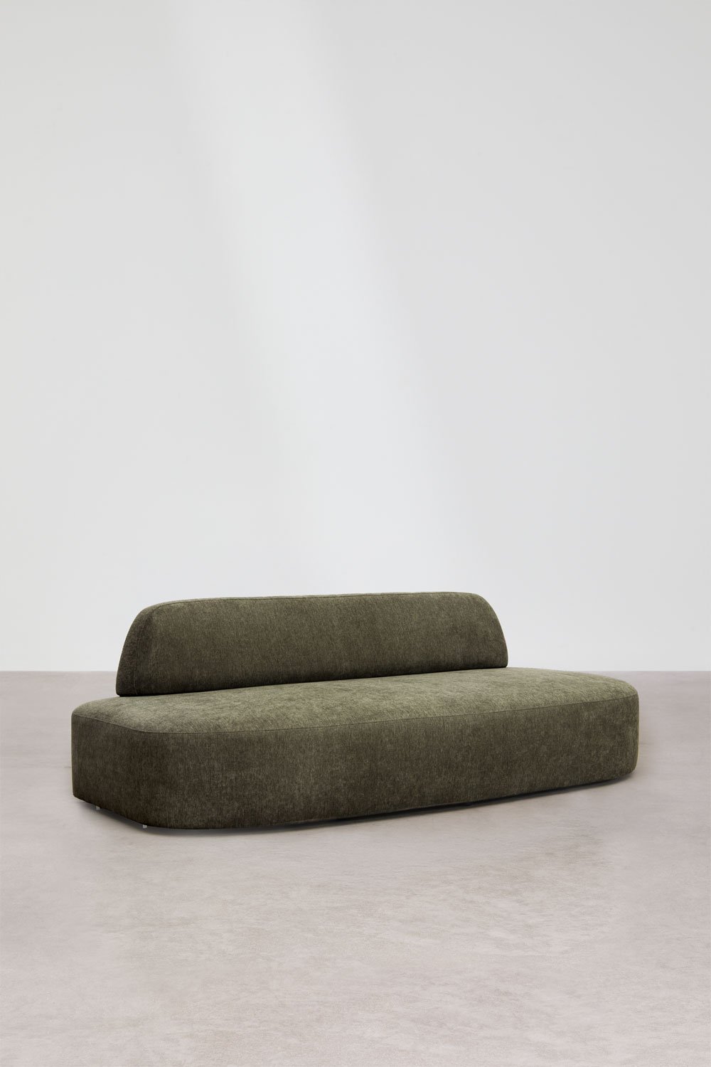 Divano modulare chaise longue sinistro a 3 pezzi con modulo angolare e pouf imbottito Giorgia, immagine della galleria 8