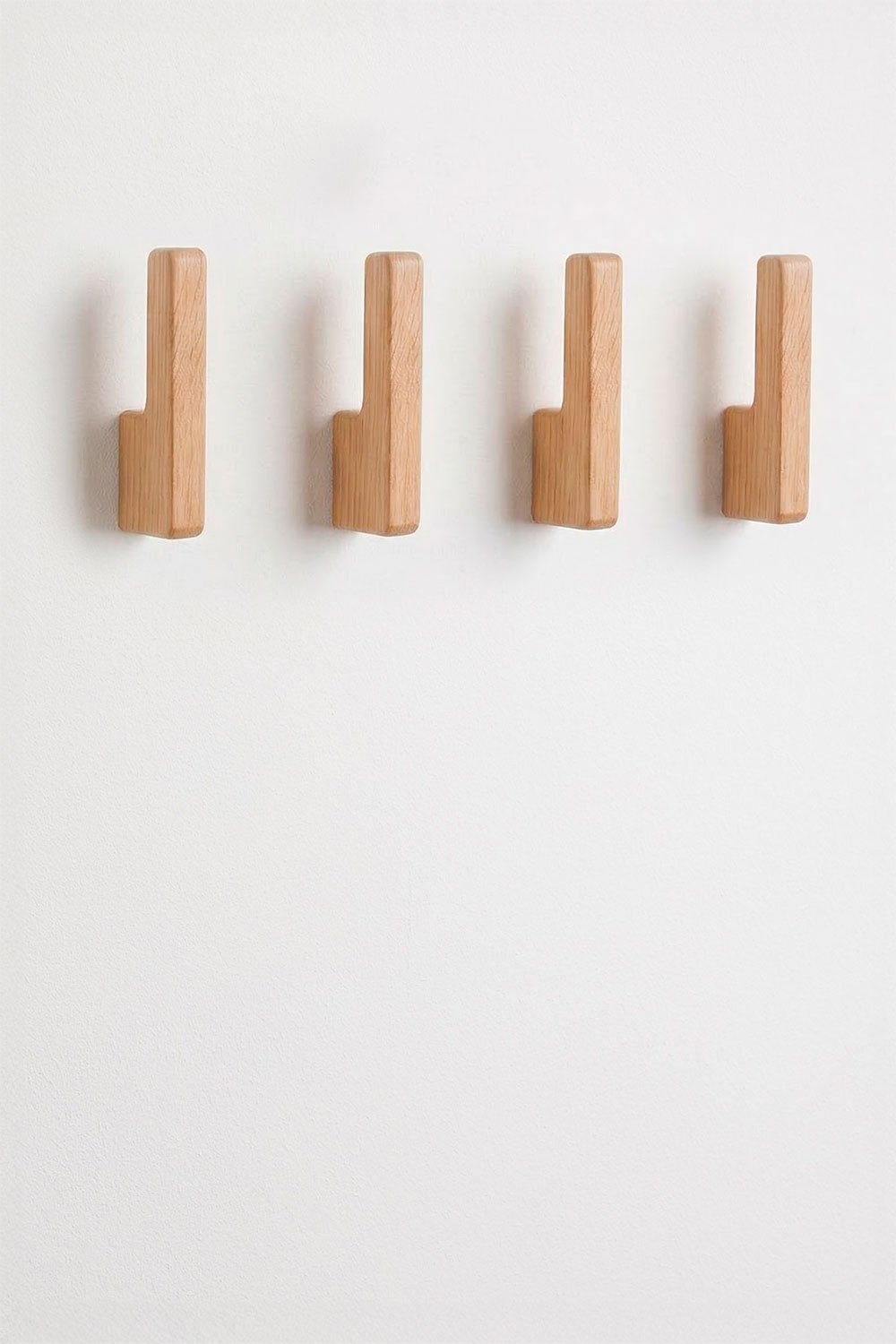 Set di 4 appendiabiti da parete in legno Zanter, immagine della galleria 1