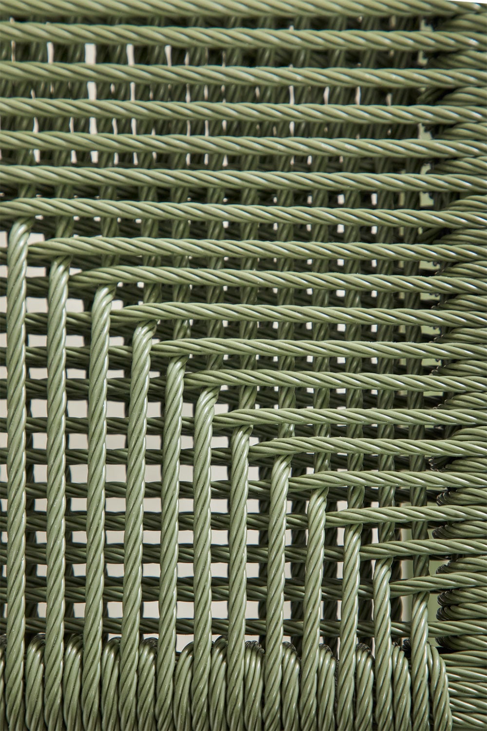 Pack di 4 sgabelli alti da giardino 75 cm in alluminio e rattan sintetico Amatria, immagine della galleria 6