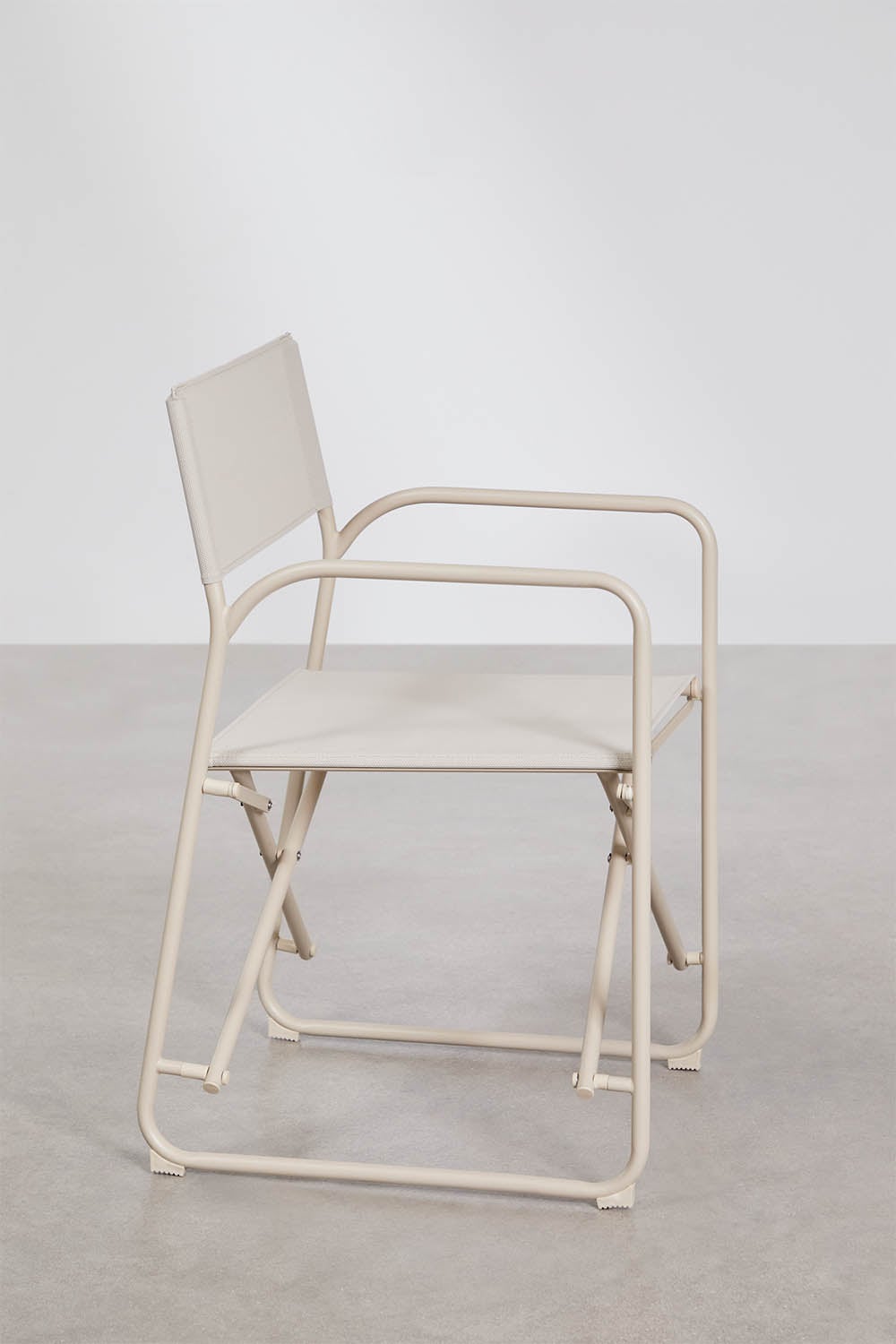 Set da tavolo rettangolare 185x85 cm e 6 sedie da regista pieghevoli per giardino in acciaio Melida, immagine della galleria 7