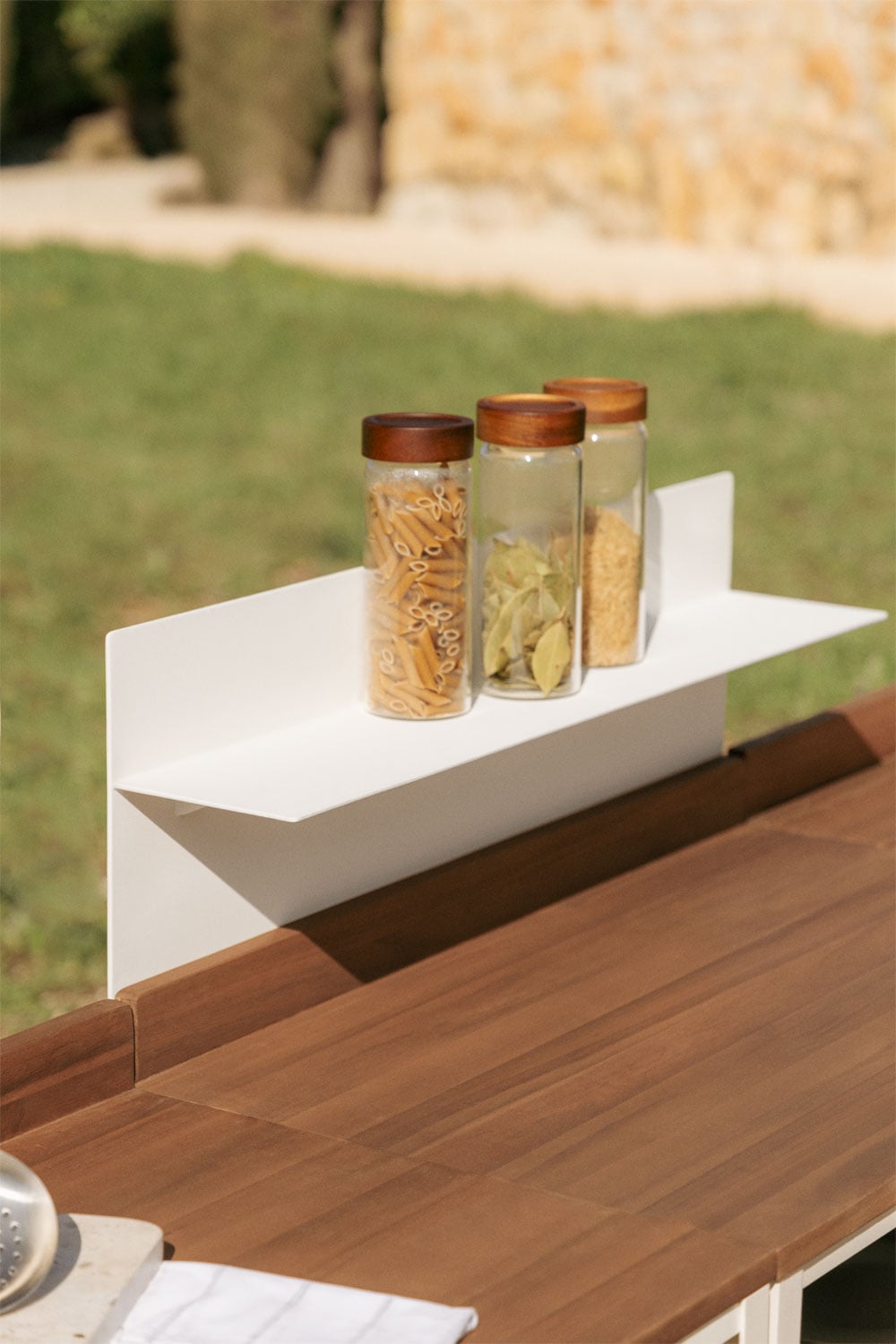 Pannello posteriore per cucina modulare da esterno in alluminio Reggie, immagine della galleria 1