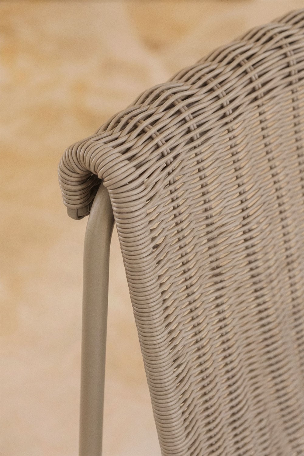Set di 4 sedie da giardino in rattan sintetico e acciaio Revia, immagine della galleria 2