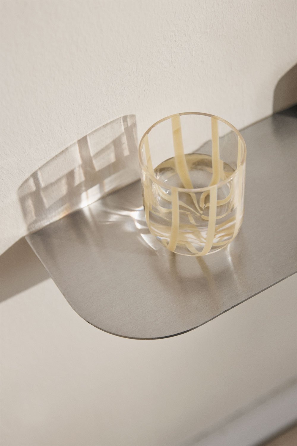Set di 2 comodini sospesi 45x15 cm in acciaio inossidabile Serbian, immagine della galleria 2