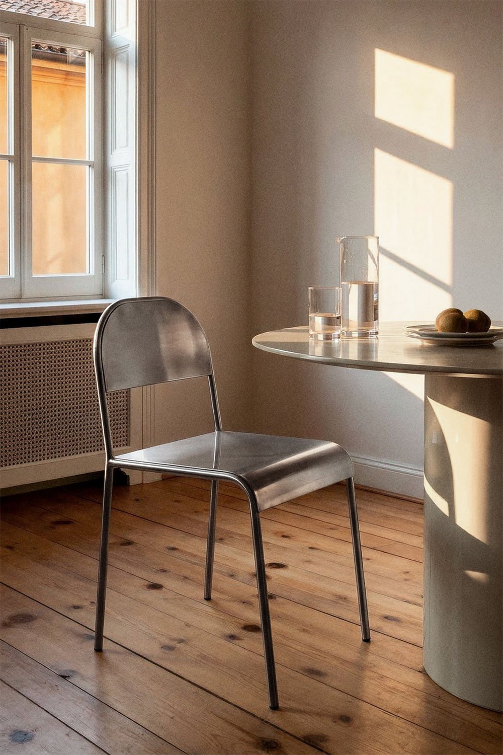 Set di 4 sedie da pranzo in acciaio inox Narnial, immagine della galleria 1