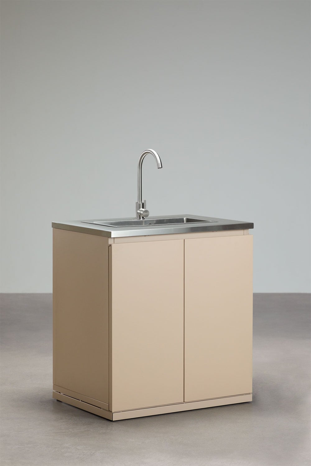 Cucina modulare angolare da esterno composta da 8 pezzi con lavello e barbecue a gas con 4 bruciatori in acciaio Rivana, immagine della galleria 3