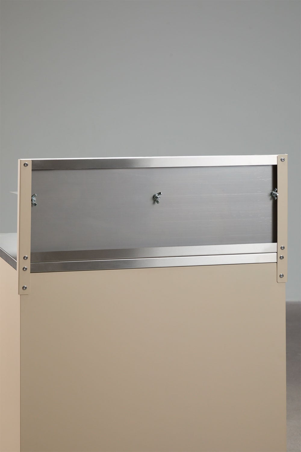 Pannello con mensola 80x30 cm per cucina modulare da esterno in acciaio inossidabile Rivana, immagine della galleria 2