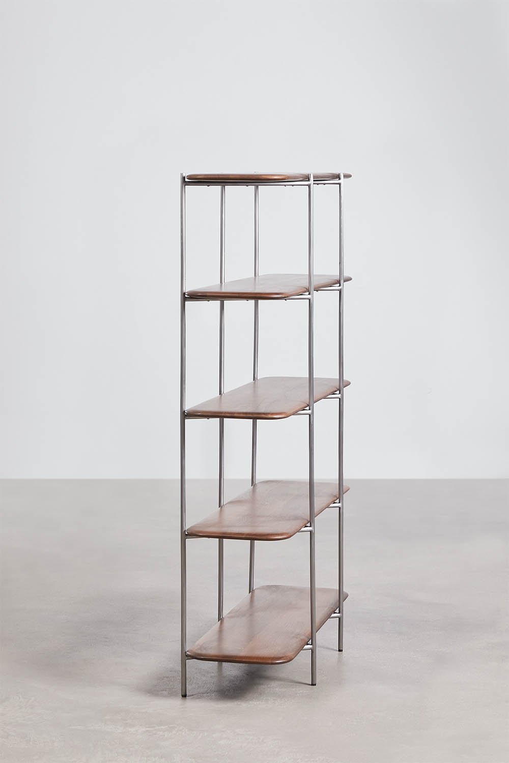 Libreria in legno di mango e acciaio inossidabile Vimara, immagine della galleria 4