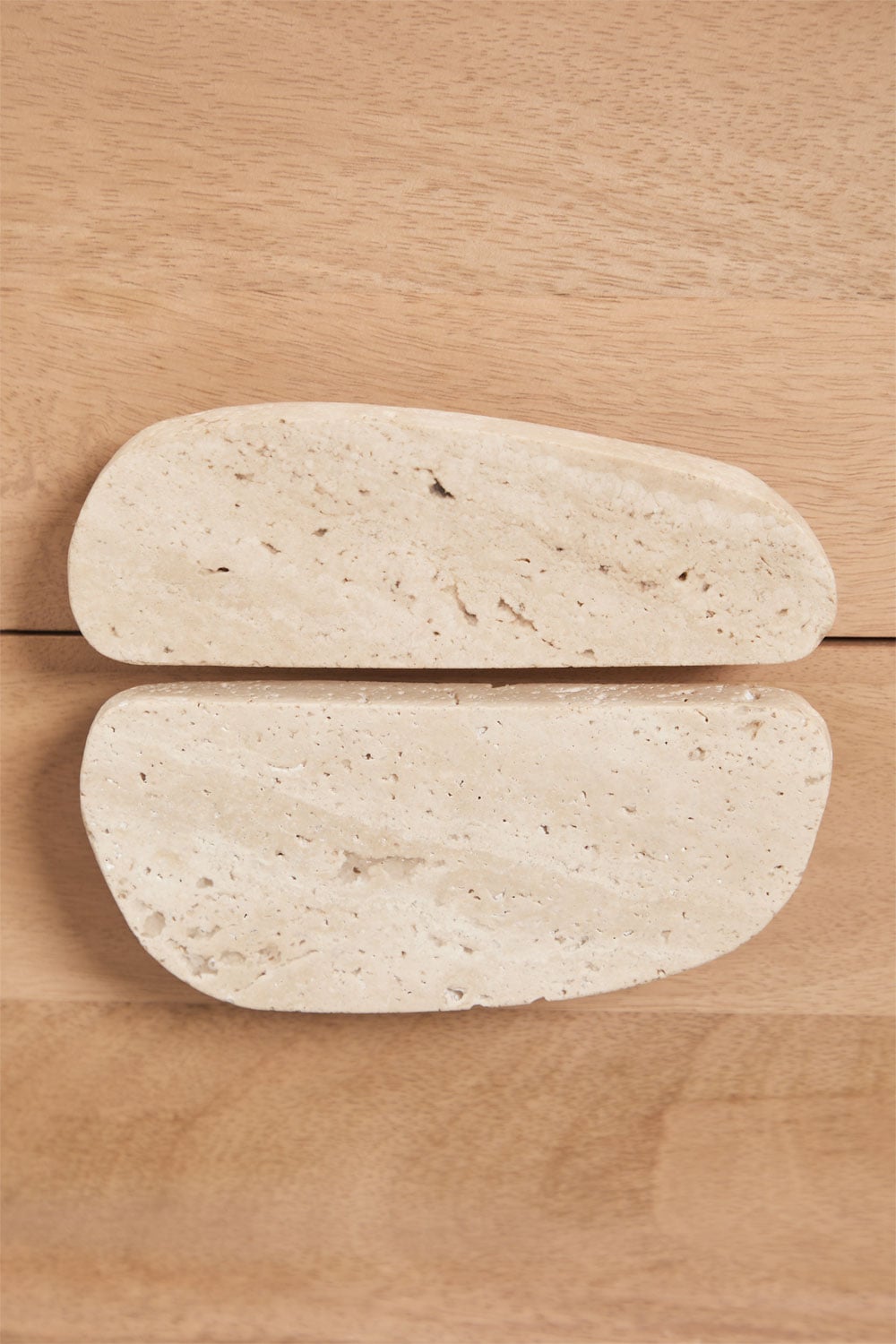 Set di 2 comodini 55x40 cm in legno di mango e pietra naturale Kivalina, immagine della galleria 8