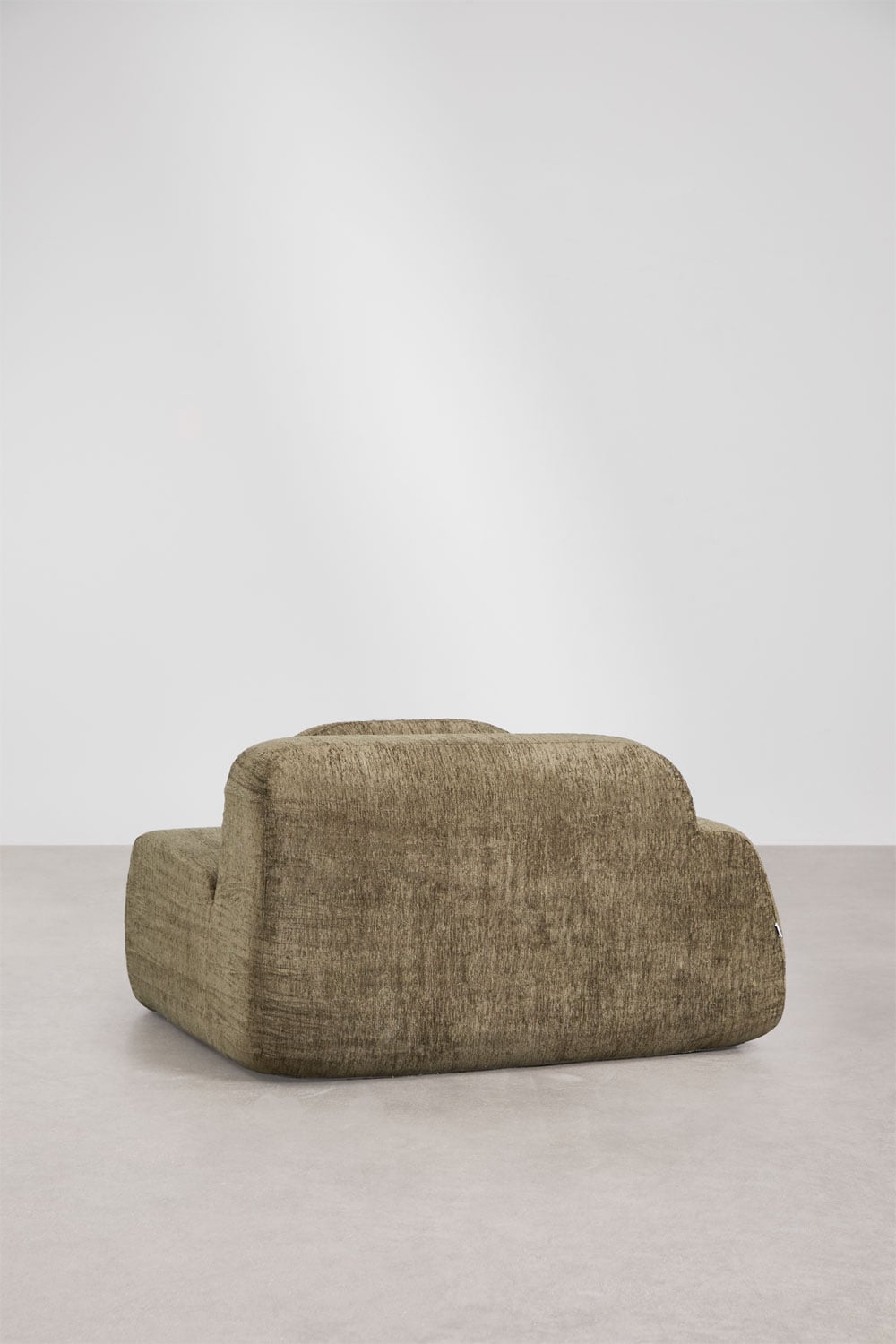 Modulo angolare sinistro con bracciolo per divano modulare in ciniglia confezionato sottovuoto Merida, immagine della galleria 4