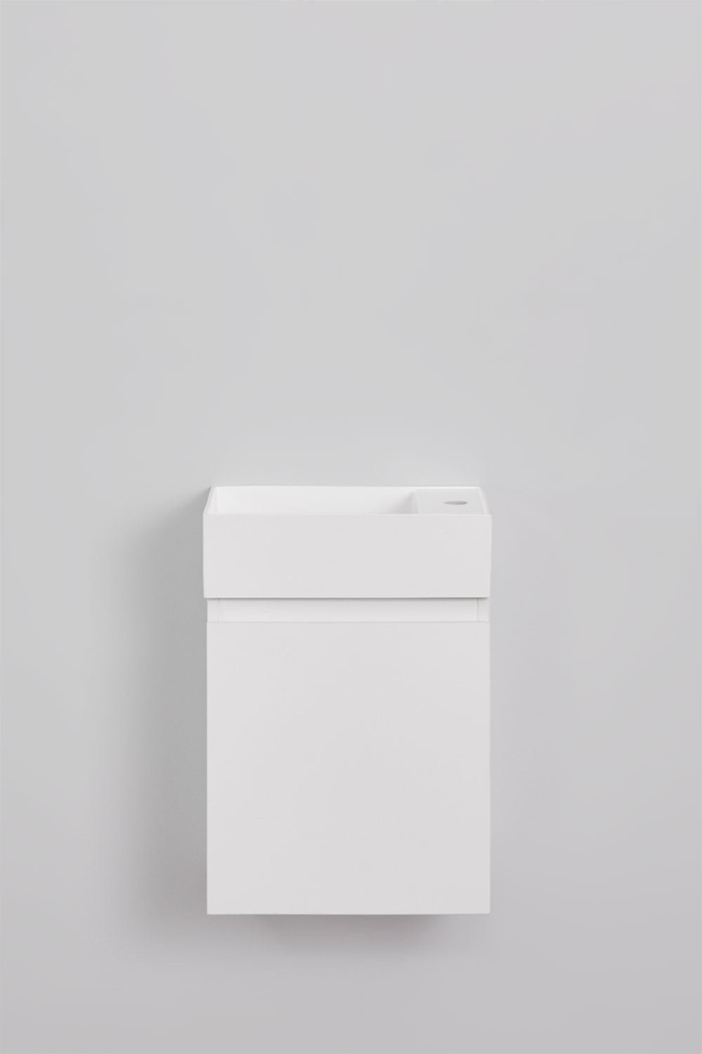 Set di mobili da bagno sospesi in legno con lavabo integrato Abigail, immagine della galleria 1