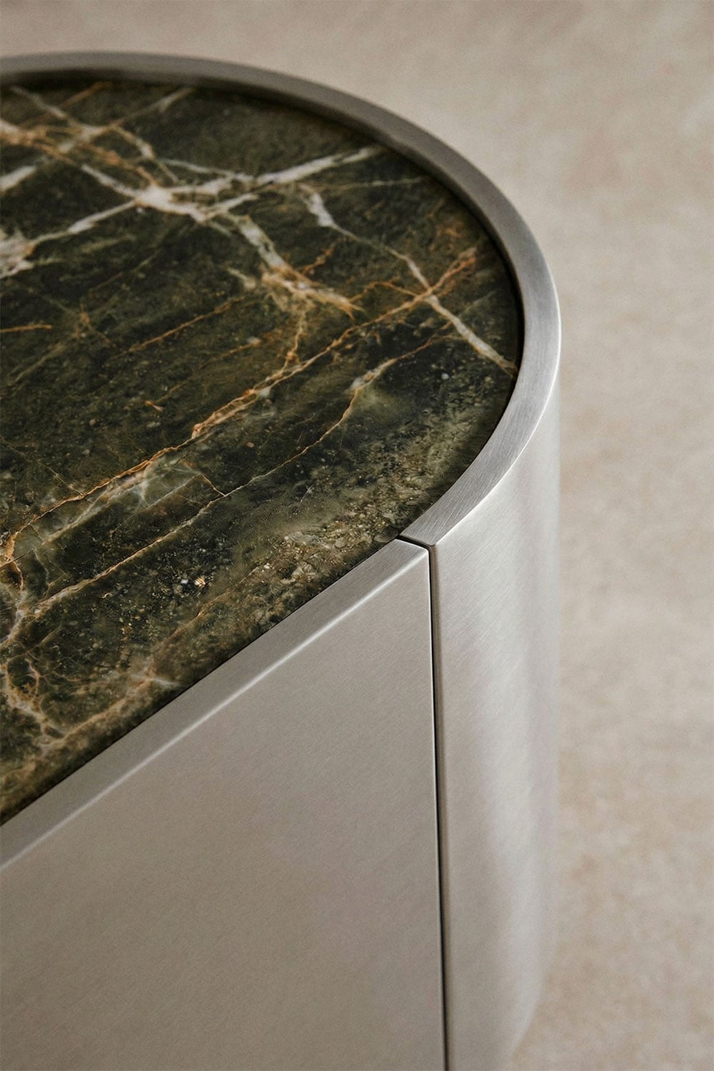 Mobile TV 180x40 cm in acciaio inox Luena, immagine della galleria 2