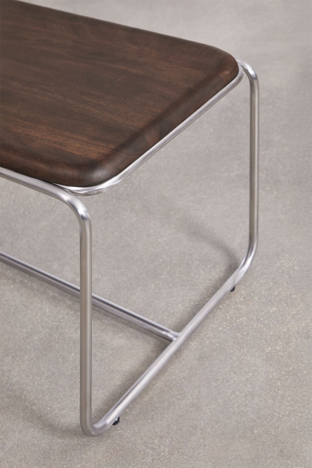 Panca 160 cm in legno di acacia e acciaio inossidabile Altrex, immagine della galleria 4