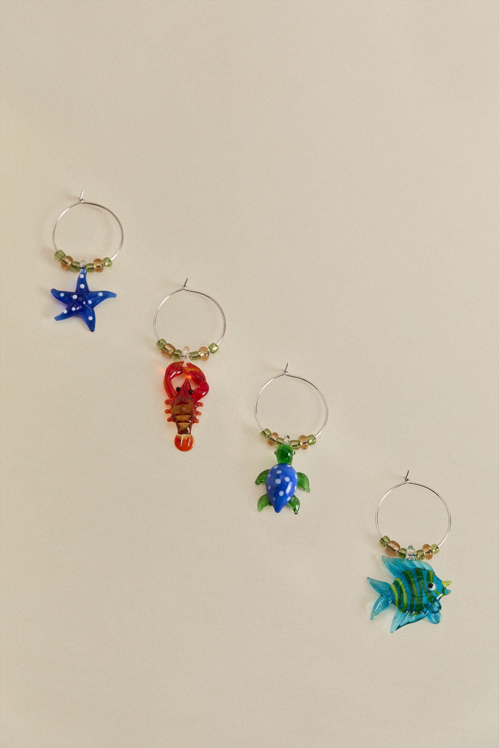 Set di 4 segnabicchieri in vetro Nexuri, immagine della galleria 2