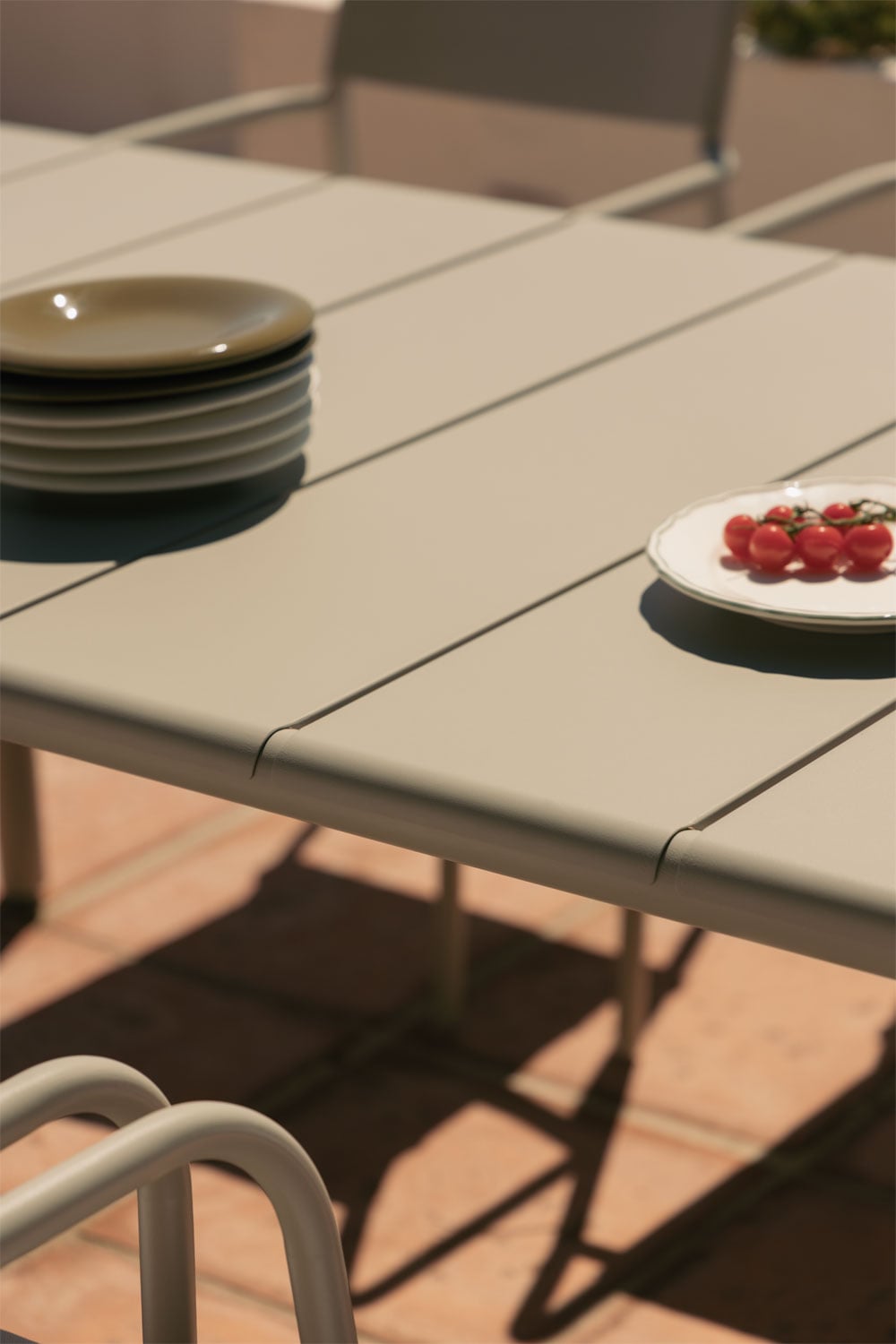 Tavolo da giardino rettangolare 235x105 cm in acciaio Tossa, immagine della galleria 2