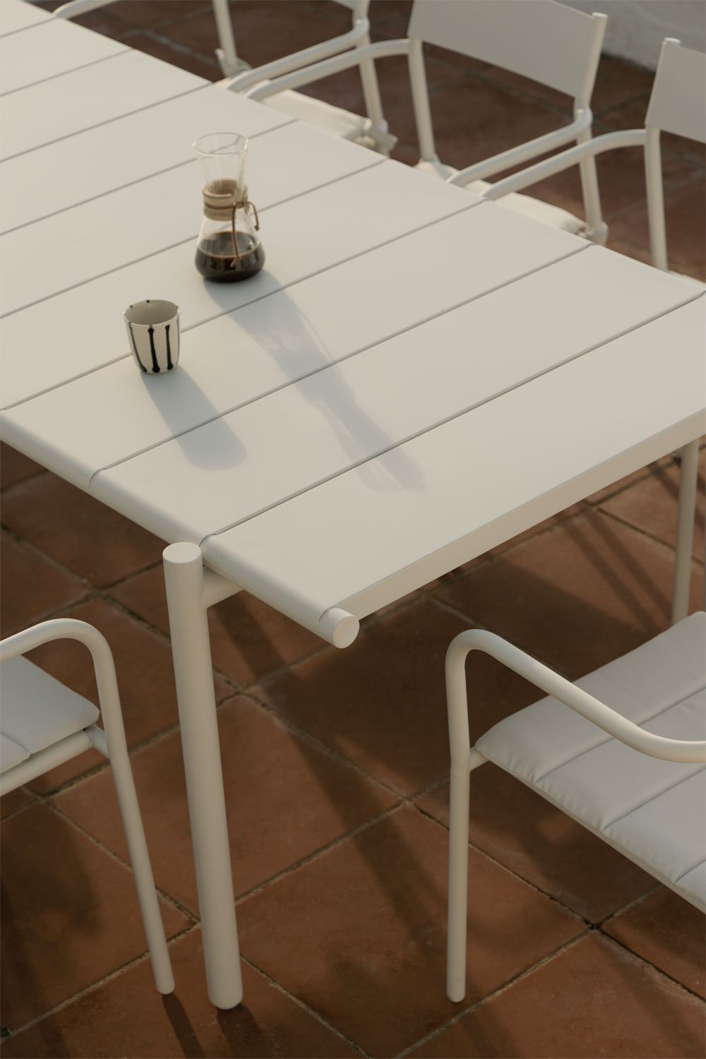 Tavolo da giardino rettangolare 235x105 cm in acciaio Tossa, immagine della galleria 2
