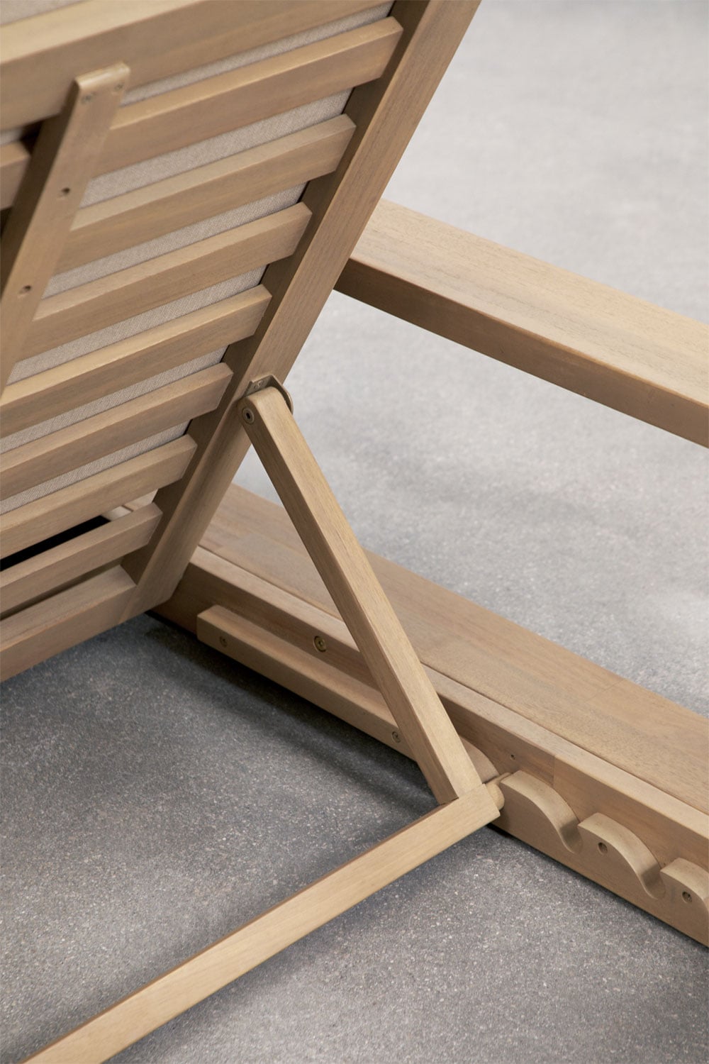 Sdraio reclinabile in legno di acacia Brivori, immagine della galleria 6