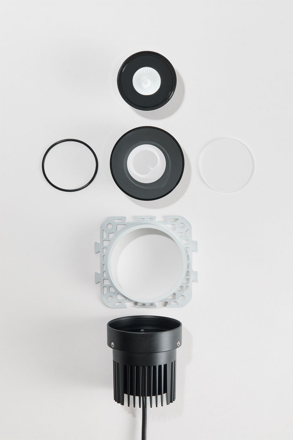 Downlight LED da incasso senza cornice trimless rotondo Ø6,8 cm per esterni in alluminio Luisiana, imagen de galeria 7