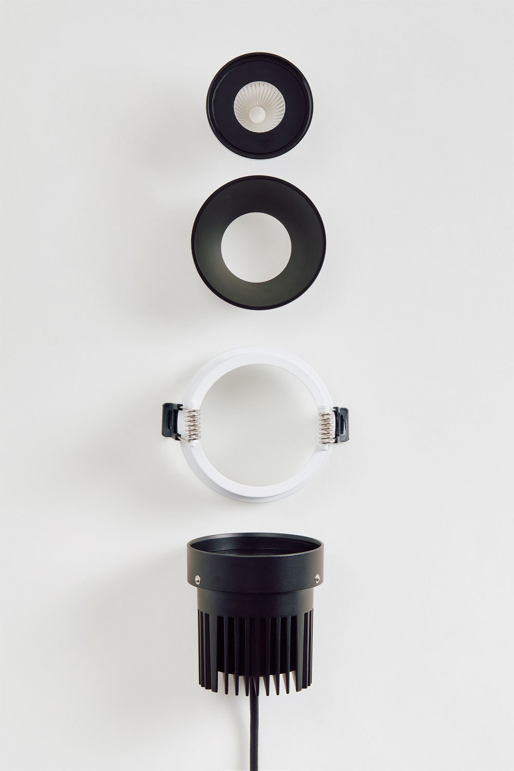 Downlight LED da incasso con cornice rotonda Ø8 cm in alluminio Luisiana, imagen de galeria 6