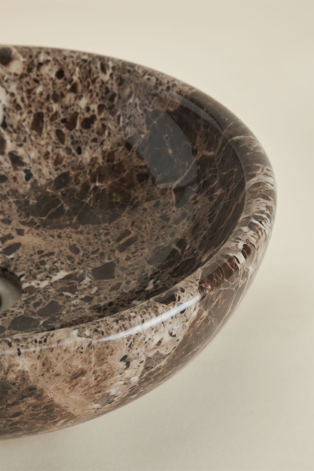 Lavabo rotondo Ø40 cm in pietra naturale Eskel, immagine della galleria 5