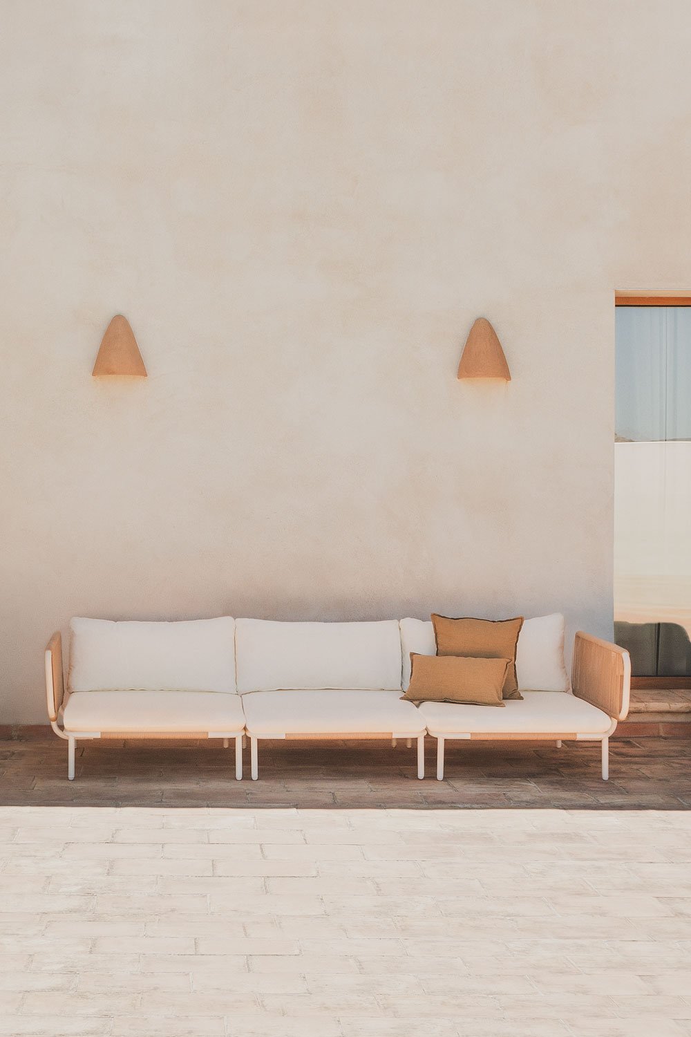 Divano modulare da giardino a 3 pezzi con 2 poltrone angolari Roubly, immagine della galleria 1