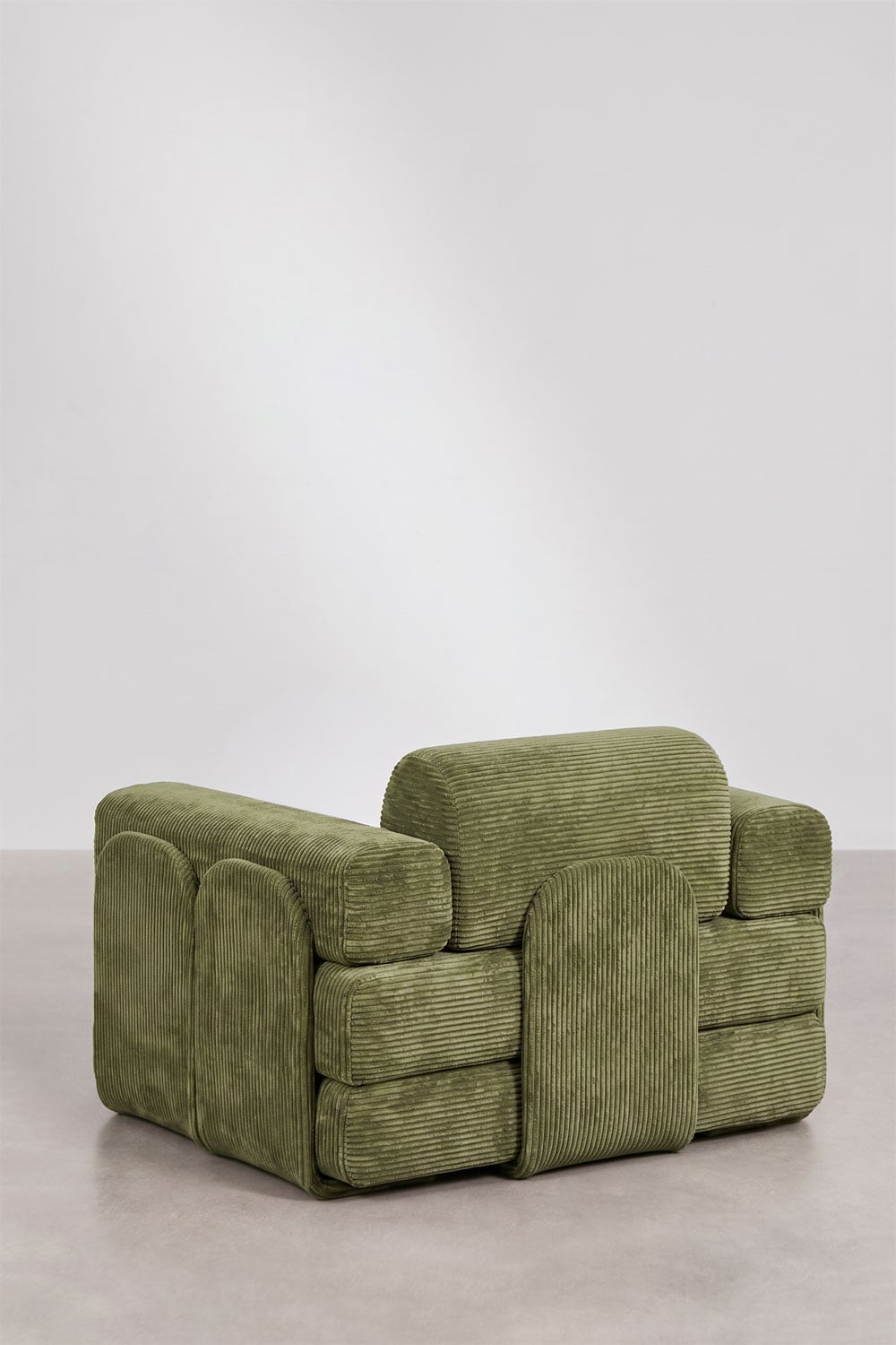 Poltrona letto in velluto imbustata sottovuoto Paoly, immagine della galleria 7