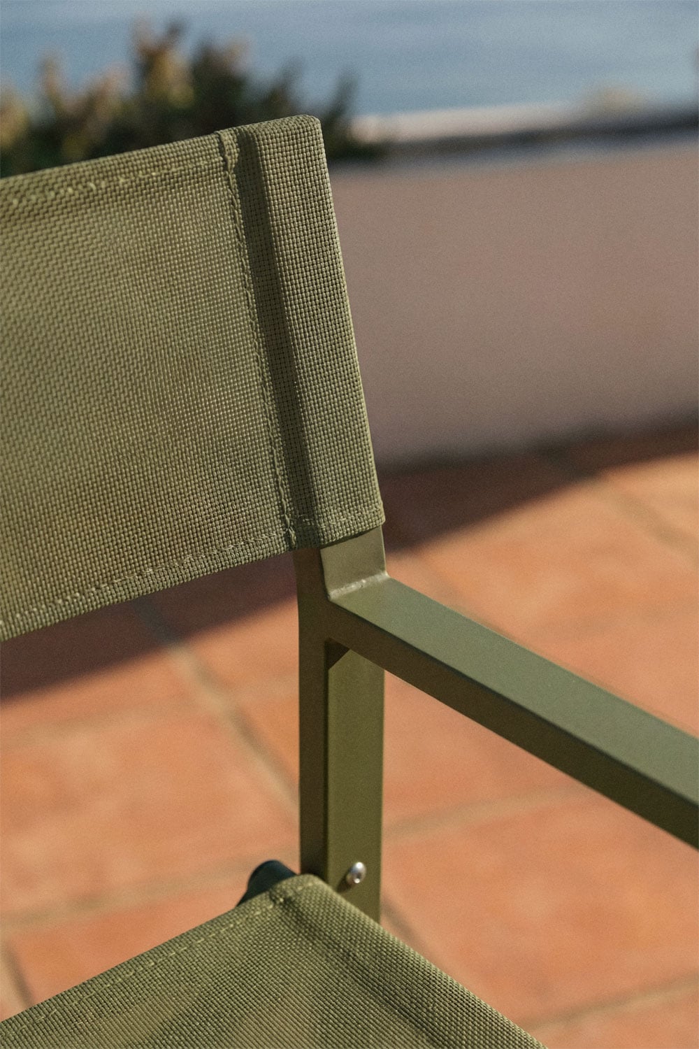 Set di 4 sedie da regista pieghevoli da giardino in acciaio Antoliana, immagine della galleria 2