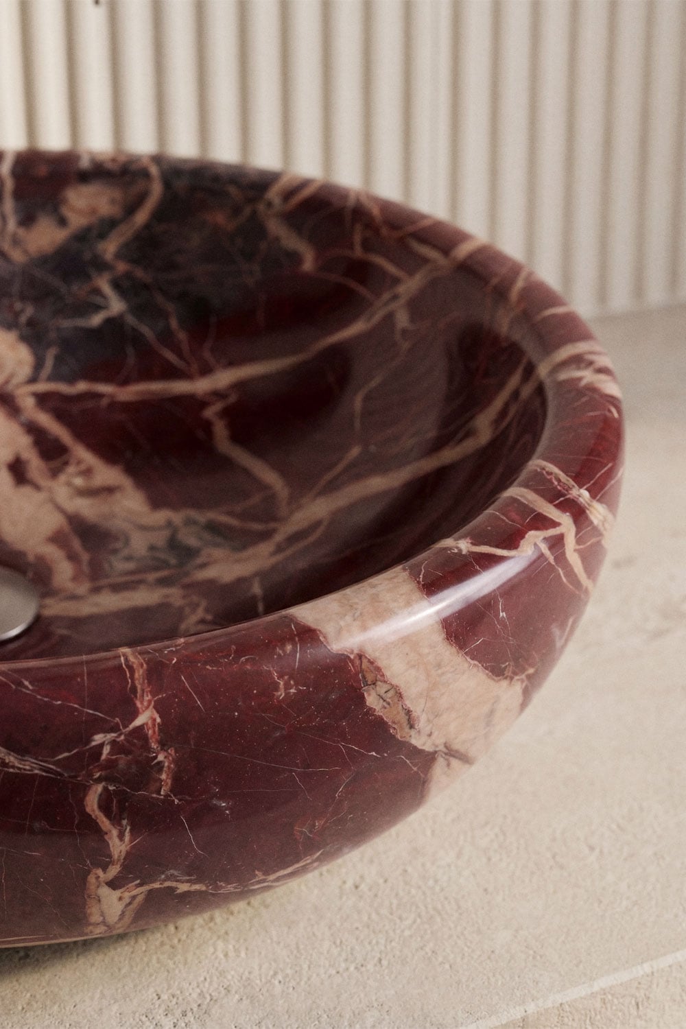 Lavabo rotondo Ø40 cm in pietra naturale Eskel, immagine della galleria 2
