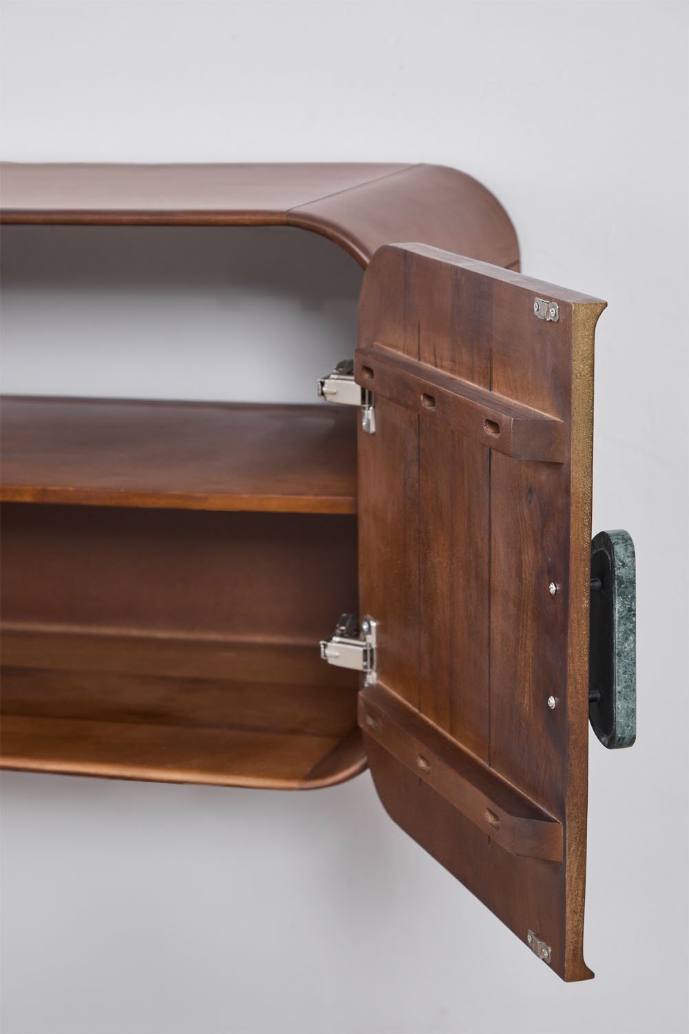 Set di mobili da bagno in legno di mango e pietra naturale Kivalina, immagine della galleria 9