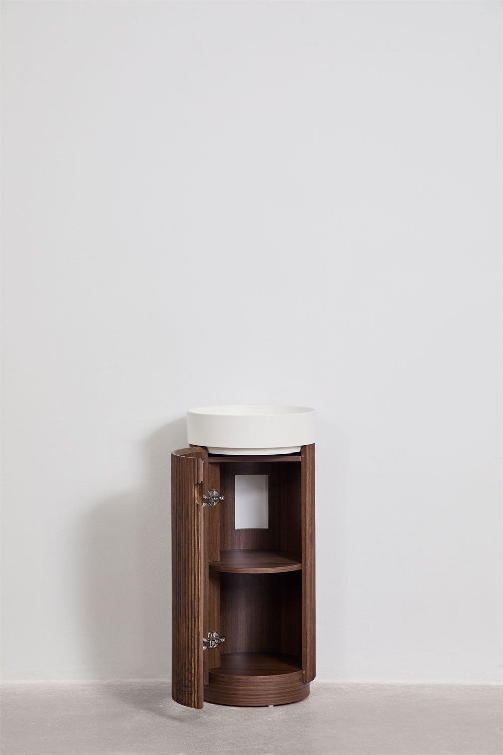 Set di mobili da bagno in legno con lavabo integrato Freia, immagine della galleria 3