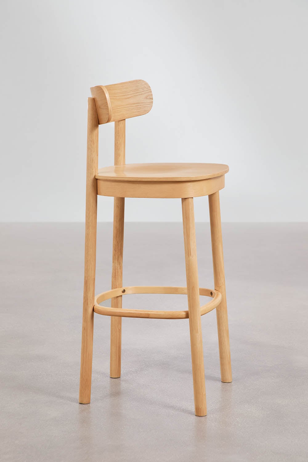 Sgabello alto in legno Taleri, immagine della galleria 2