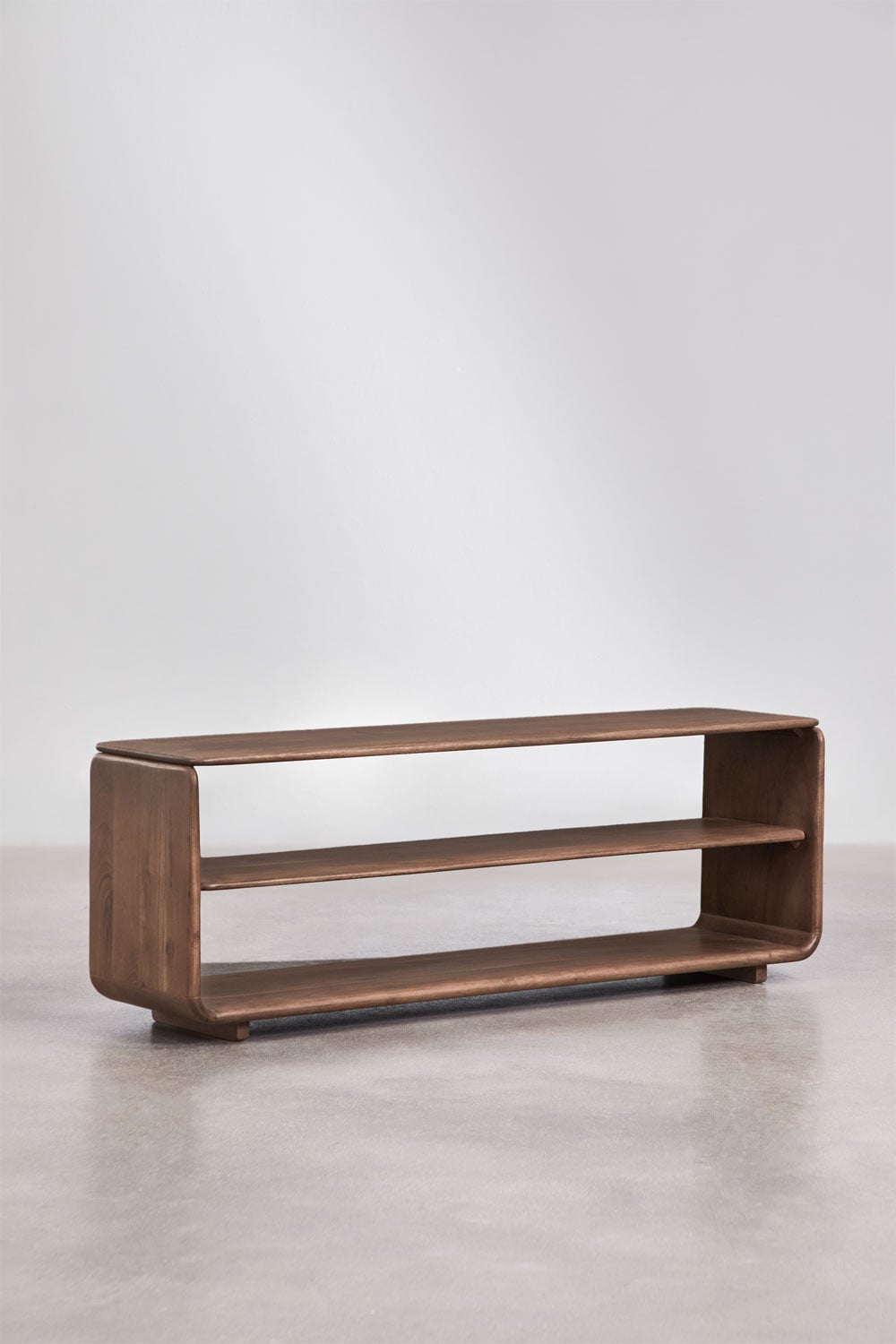 Mobile TV 140x35 cm in legno di acacia scura Tinsley, immagine della galleria 1