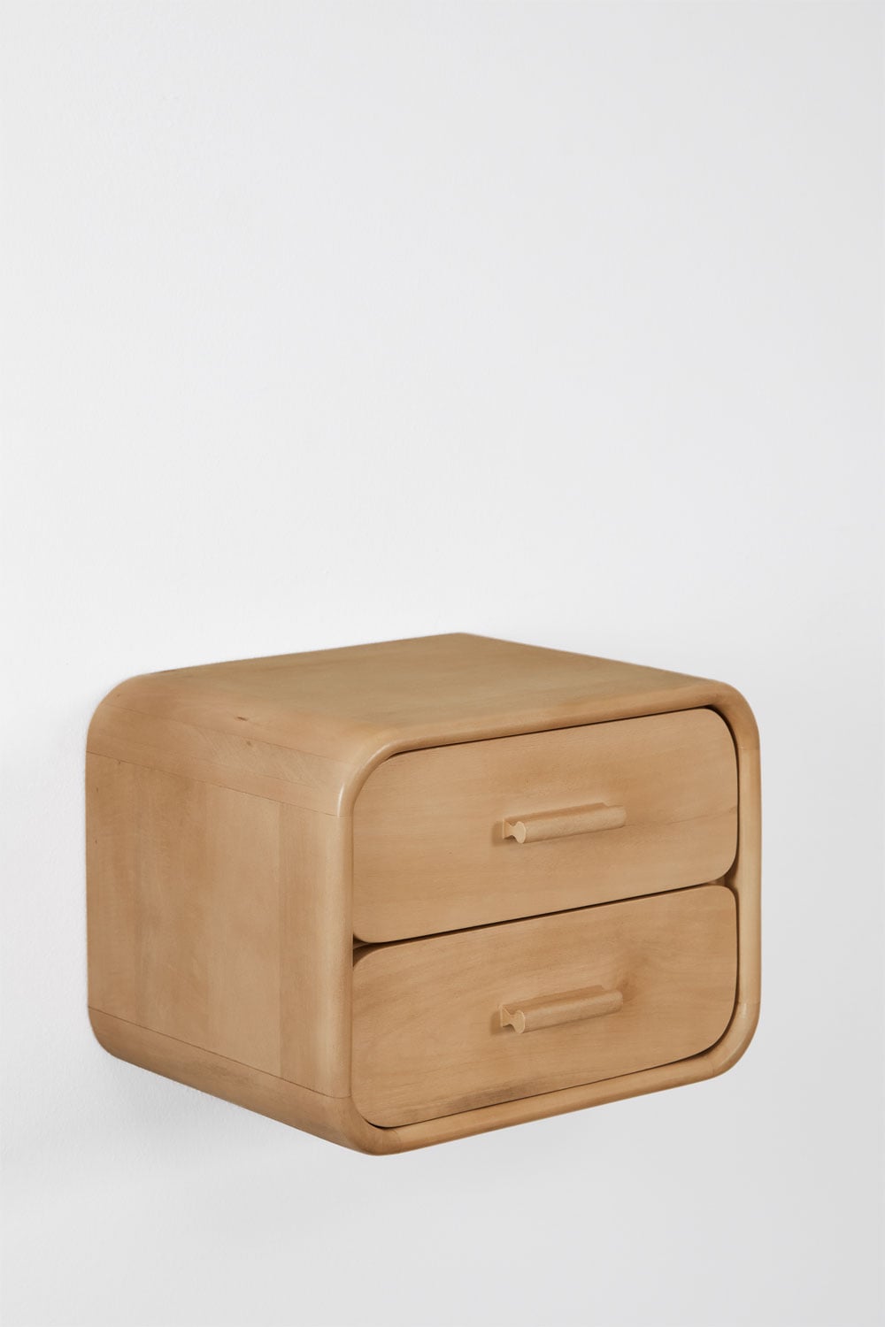 Comodino rettangolare sospeso 40x30 cm in legno Aylin, immagine della galleria 1