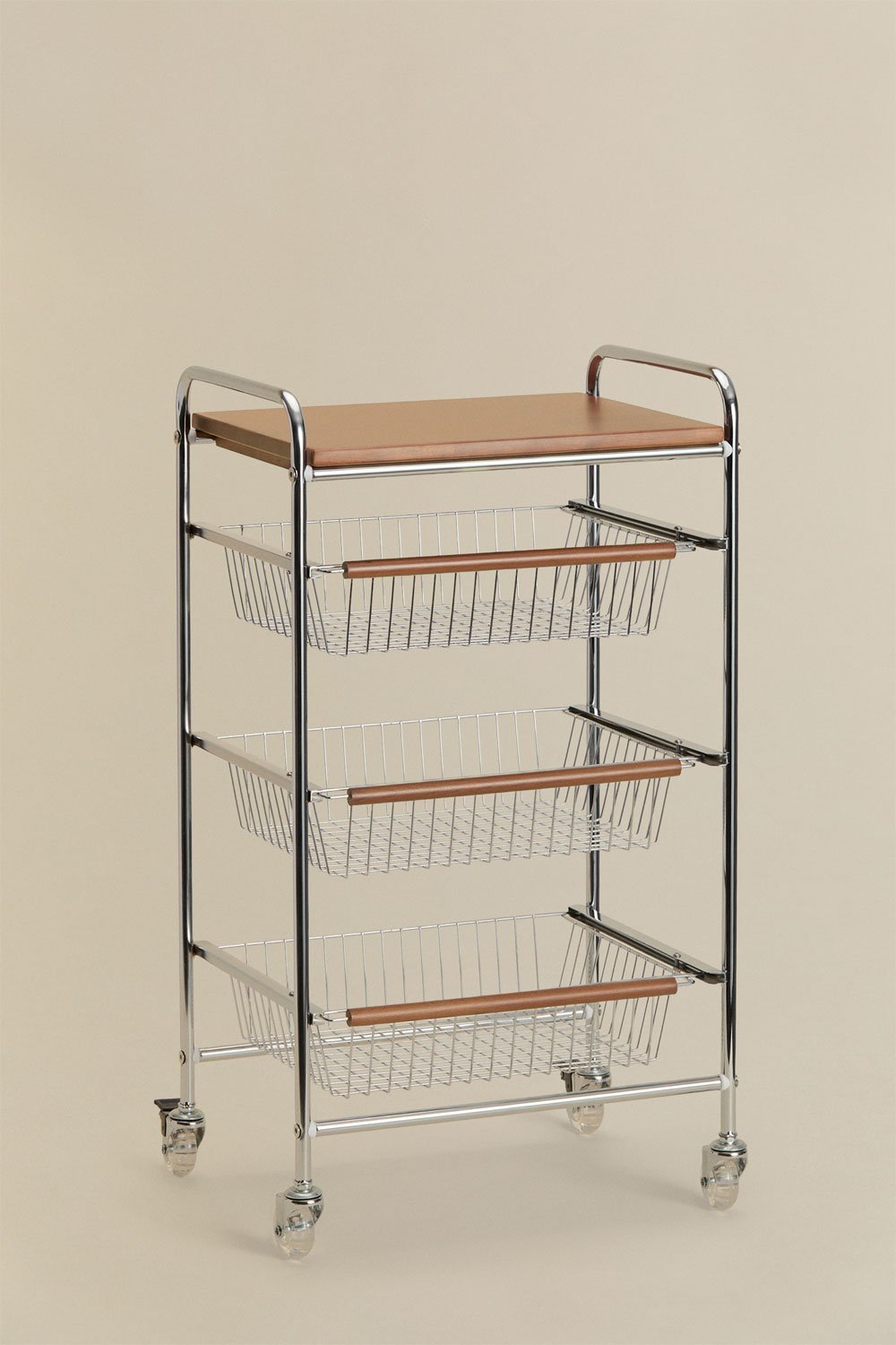Carrello da cucina in ferro e MDF Garikoitz, immagine della galleria 3