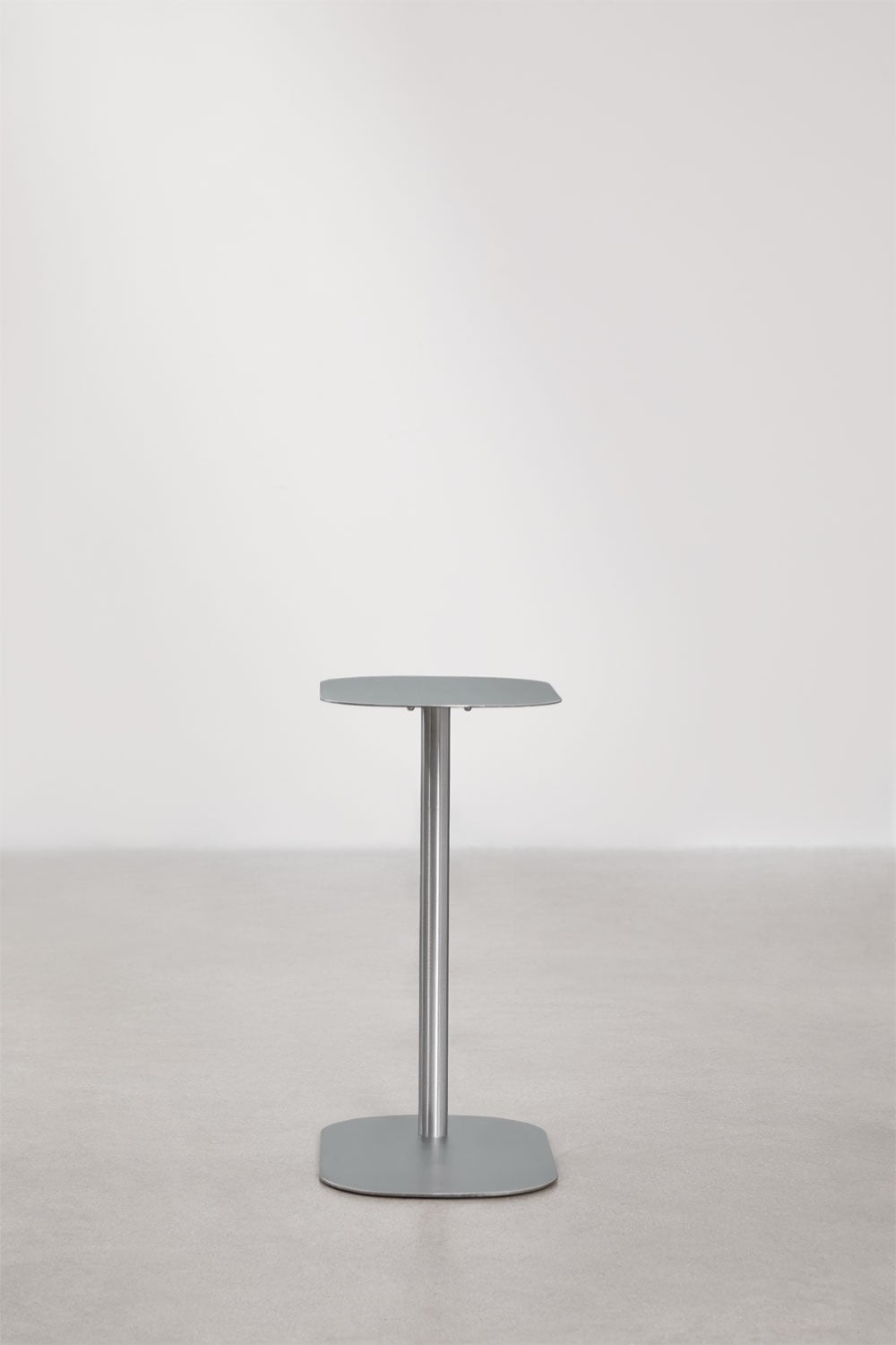 Tavolino laterale ovale 40x25 cm in acciaio inox Geninda, immagine della galleria 2