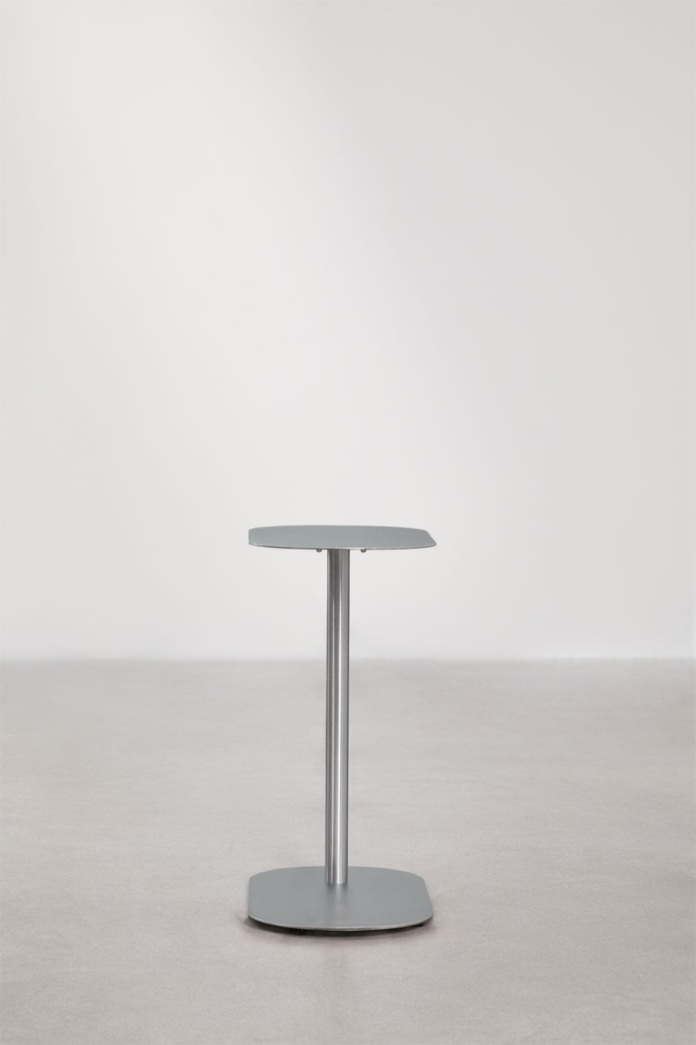 Tavolino laterale ovale 40x25 cm in acciaio inox Geninda, immagine della galleria 2