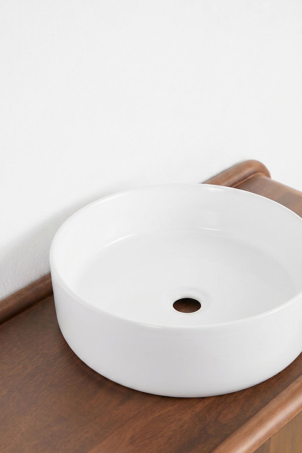 Conjunto di mobile bagno sospeso 90x45 cm in legno di mango Maupaul, immagine della galleria 5