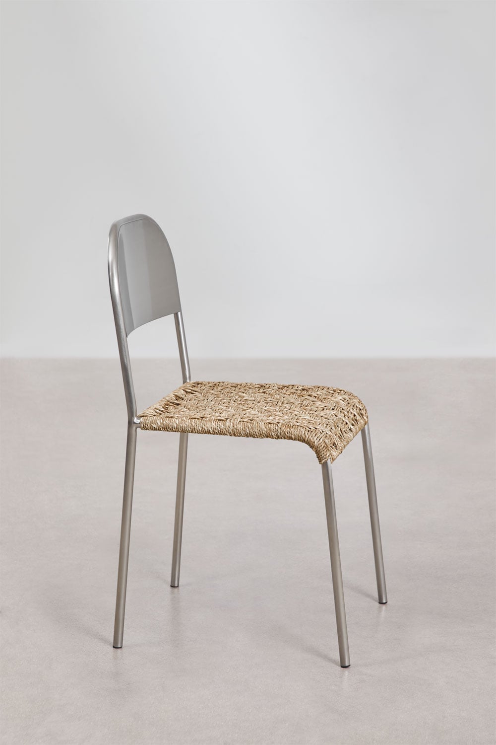 Sedia da pranzo in acciaio inox Narnial, immagine della galleria 4