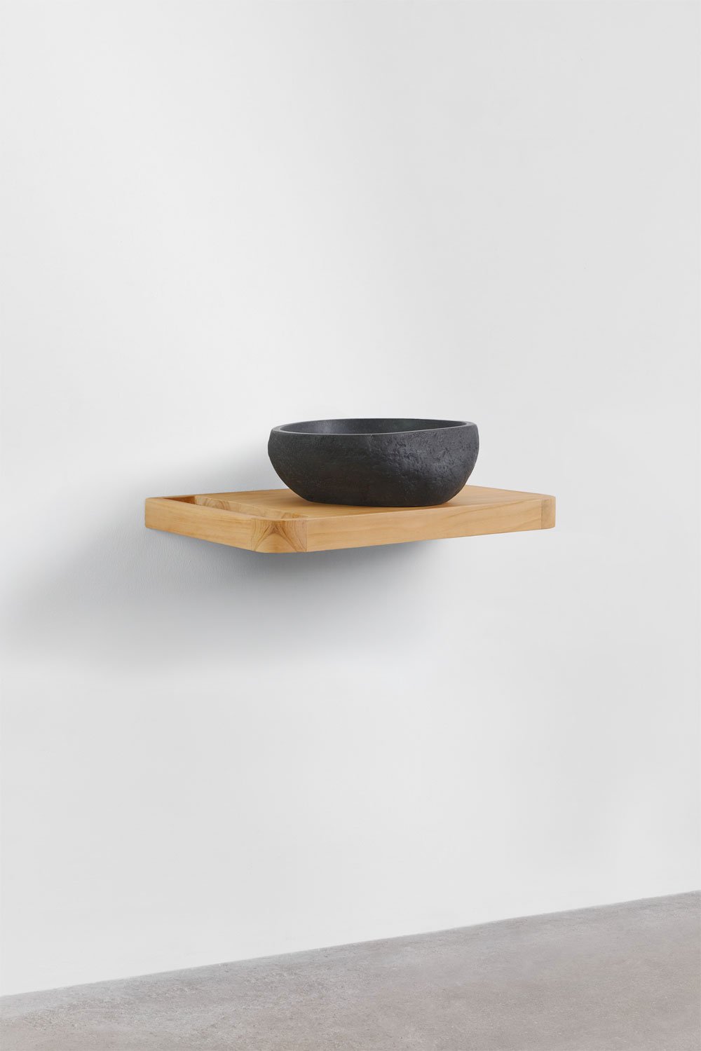 Set di mobili da bagno sospeso 70x45 cm in legno di teak Neill, immagine della galleria 4
