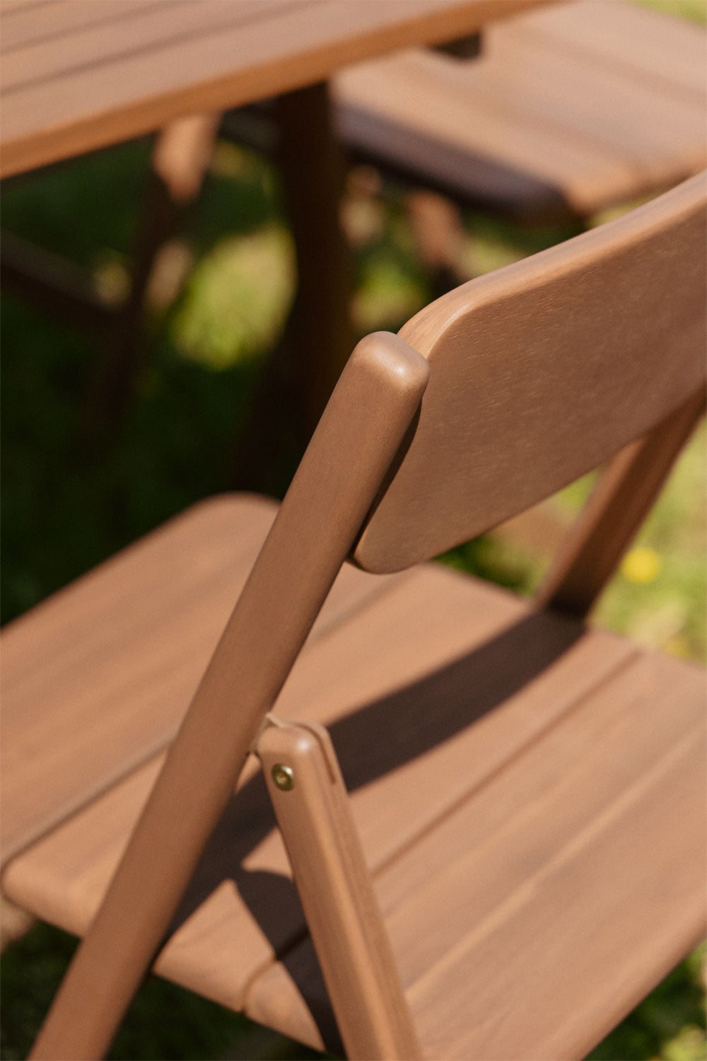 Sedia da giardino pieghevole in legno di acacia Zayma, immagine della galleria 2